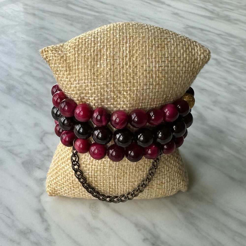 Natural Stone Beaded Bracelet Stack